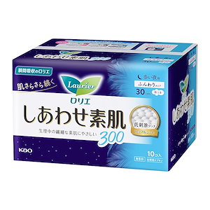 【即納】ロリエ エフ しあわせ素肌 多い夜用 羽つき 30cm 10コ入