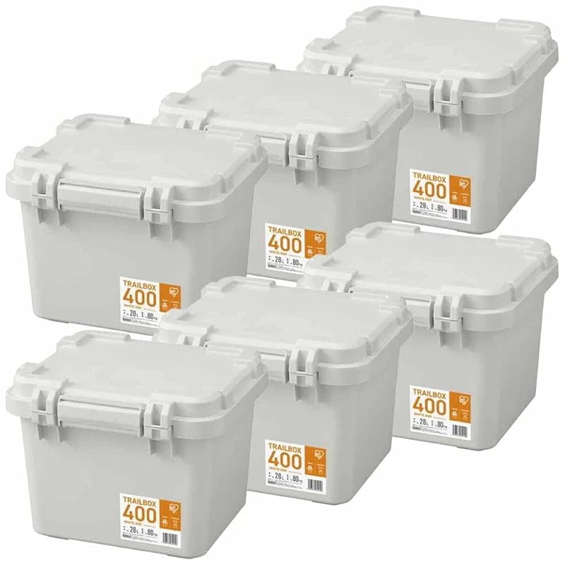 【即納】アイリスオーヤマ 収納ケース TRAILBOX TRB400 ホワイト ６個セット 収納ボックス 新生活 積み重ね 幅39.4cm 高さ32.8cm 奥行42.2cm 衣類収納 おもちゃ箱 屋