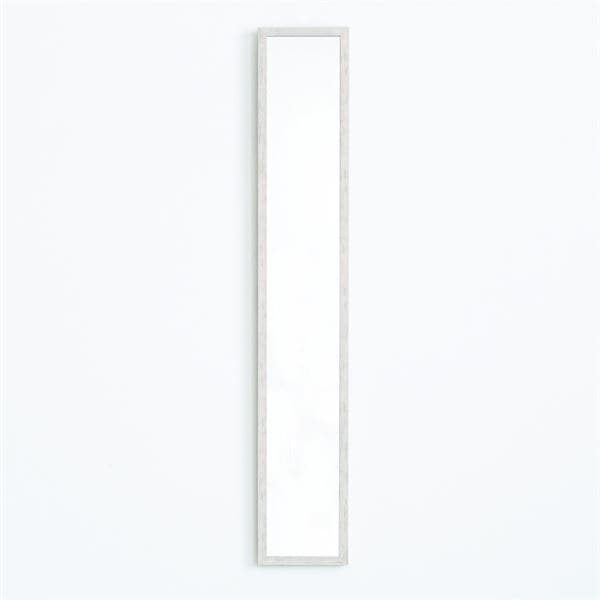 [2個セット]ウォールミラー120（ホワイト/白） 木目 北欧風 鏡 姿見 高級感 木製 ドレッサー 玄関 トイレ 全身 洗面 壁掛け モダン 韓国インテリア 業務用 NK-222