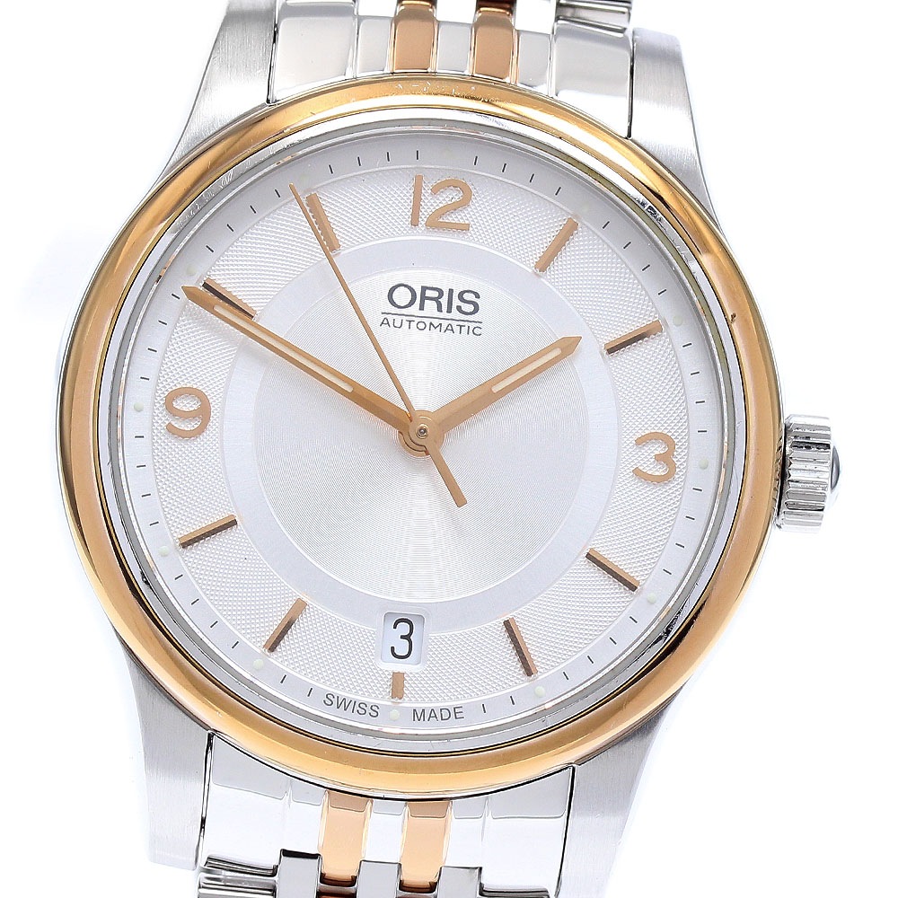 オリス ORIS 7578 クラシック デイト 自動巻き メンズ 保証書付き_923116【中古】