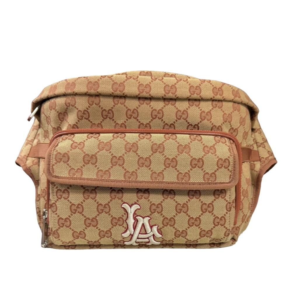 グッチ LAエンジェルス GGキャンバス ボディバッグ GGキャンバス 536842 ベージュ GUCCI 中古