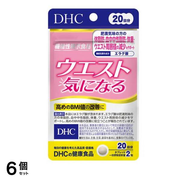 DHCの健康食品 ウエスト気になる 40粒 (20日分) 6個セット