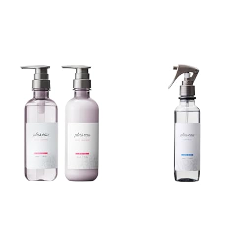 【セット買い】【Amazon.co.jp限定】 plus eau (プリュスオー) メルティシャンプー&メルティトリートメント ポンプ セット ホワイトフローラル&ペアーの香り シルク美容液成分配合