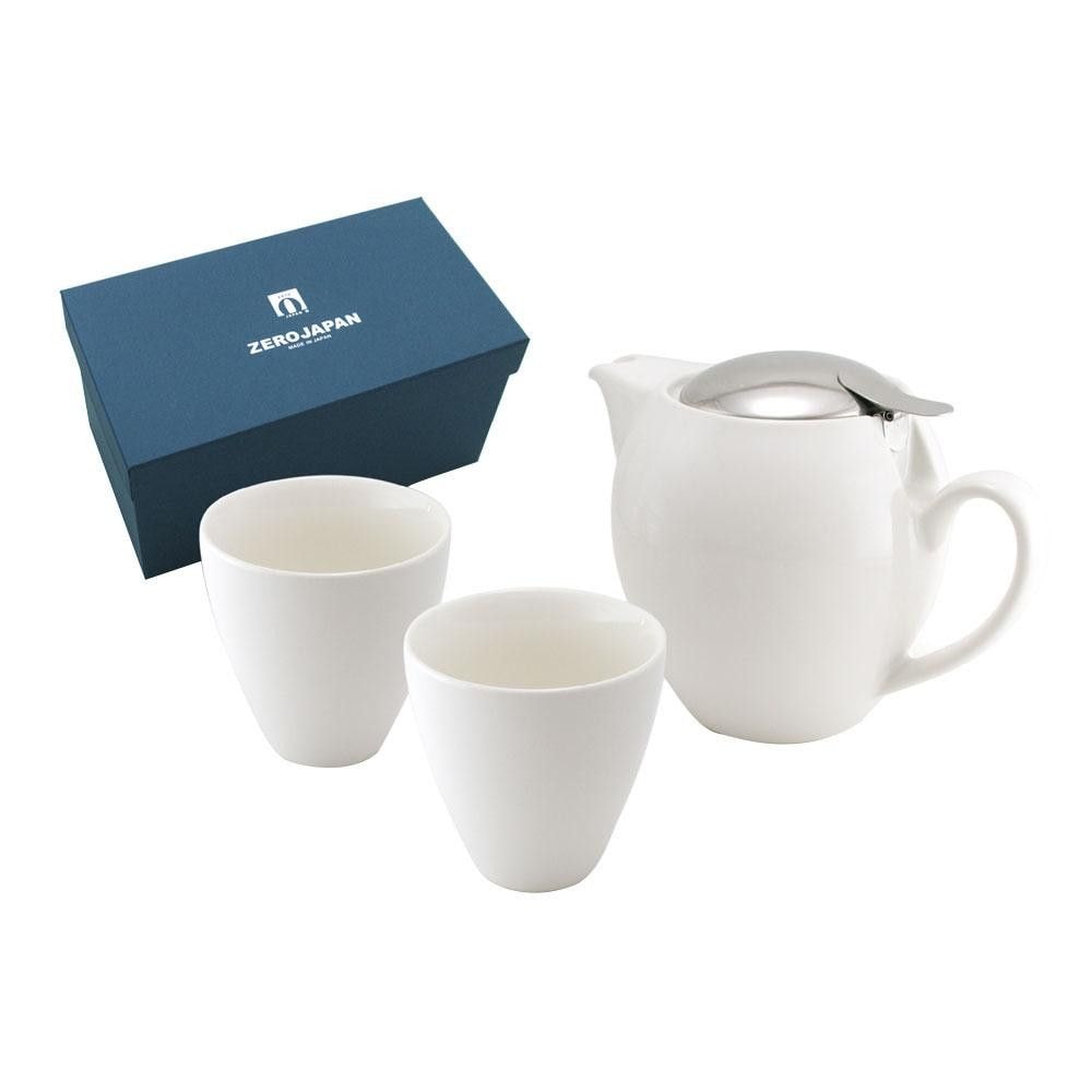 ZERO JAPAN ユニバーサルティーポット4人用+ティーカップトールx2 ZG-004 WH/ホワイト