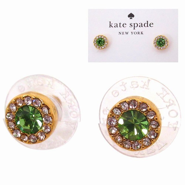 Kate spade ケイトスペード アウトレット アクセサリー キューブジルコニア パヴェ ハロー ピアス KK665300