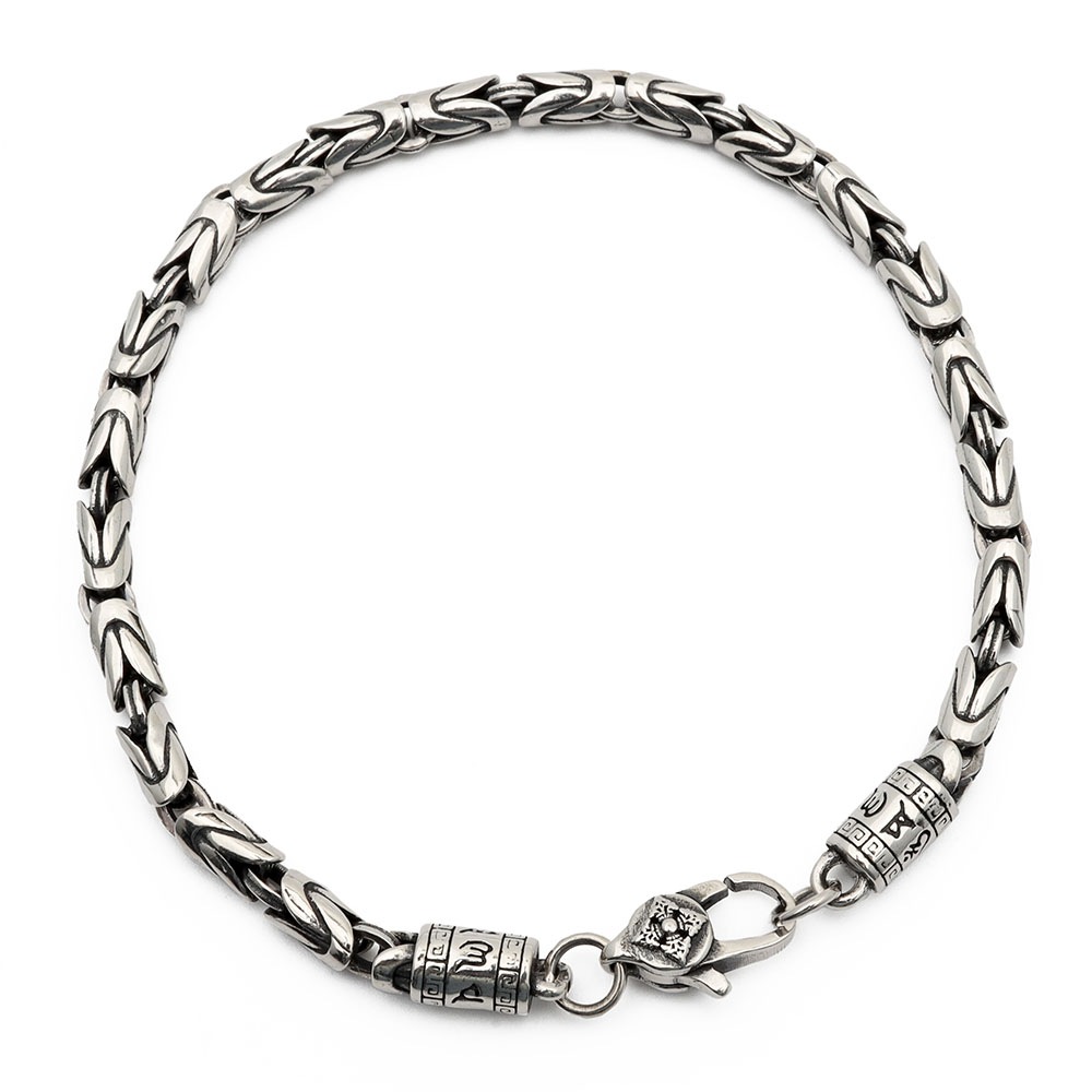 925 六字真言 チェーンブレスレット [bs173]