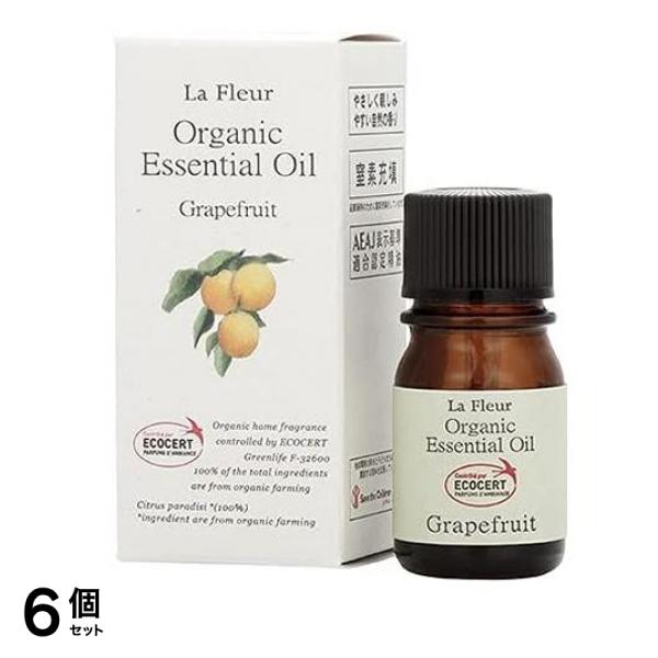 LaFleur(ラ・フルール) オーガニックエッセンシャルオイル グレープフルーツ 3mL 6個セット 4,432円