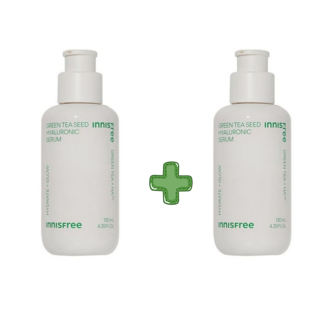 [1+1]グリーンティーシードヒアルロン酸セラム130ml x 2個 保湿セラム 水分補給 さっぱりセラム 水油バランス 肌の乾き対策 ヴィーガンコスメ インナーモイスチャー 鎮静ケア 自然由来