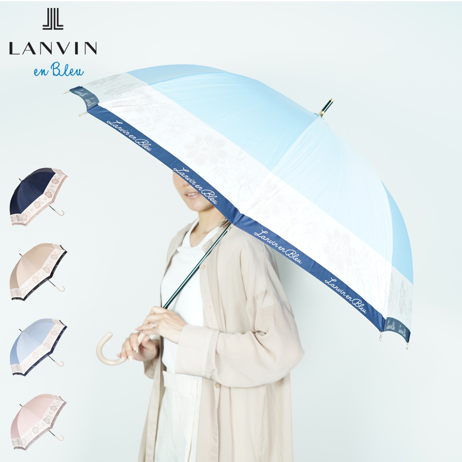 傘 雨 レディース 60cm 軽量 耐風 LONG UMBRELLA 0384-00 母の日
