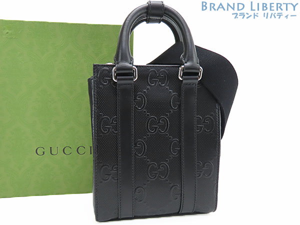 Qoo10] GUCCI 新品同様グッチGGエンボスミニトートバッ