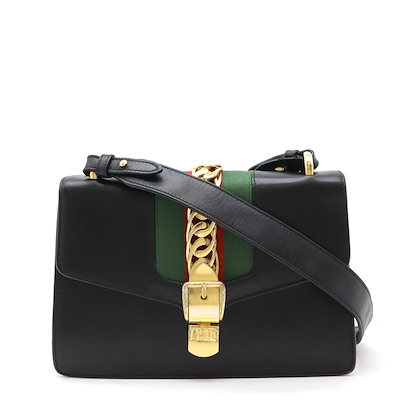 ✨美品✨グッチ シルヴィ レザー ショルダーバッグ リボン付き　シェリーライン GUCCI（グッチ） ［銀座店］GUCCI シルヴィ スモール ショルダーバッグ
