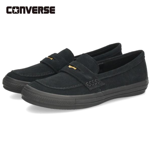 コンバース オールスター コインローファー SU メンズ ローファー 本革 カジュアル スエード 黒 ブラック CONVERSE ALL STAR COINLOAFER SU 31316671