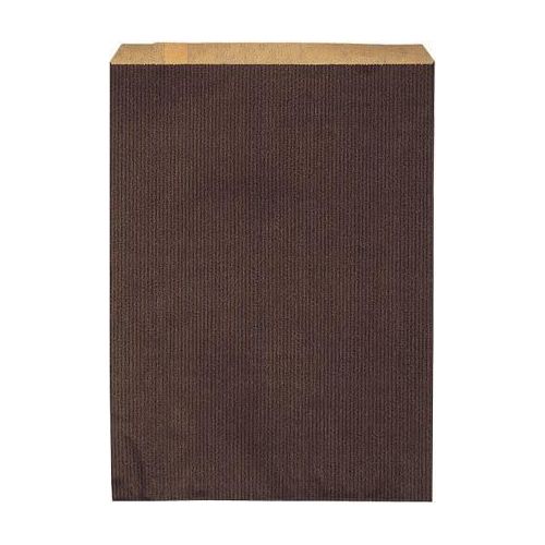 （まとめ買い）シモジマ HEIKO 紙袋 平袋 柄小袋 Rタイプ R-20 筋入無地焦茶 200枚 幅215x高290mm 006526304 [x3セット]