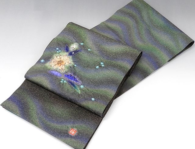 袋帯 未着用超美品 正絹 久保田一竹 一竹辻が花 一竹工房 辻が花 袋帯 未使用 新古品