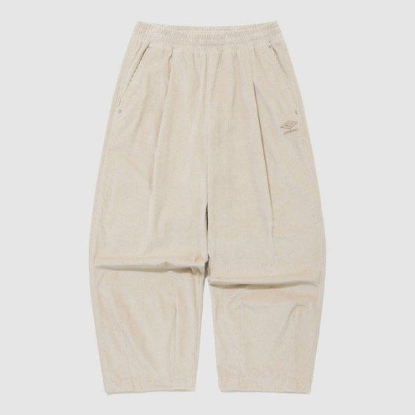 パンツ VQA UQ323CPT94-OBE コーデュロイ ワイド バルーン パンツ オートミール ベージュ