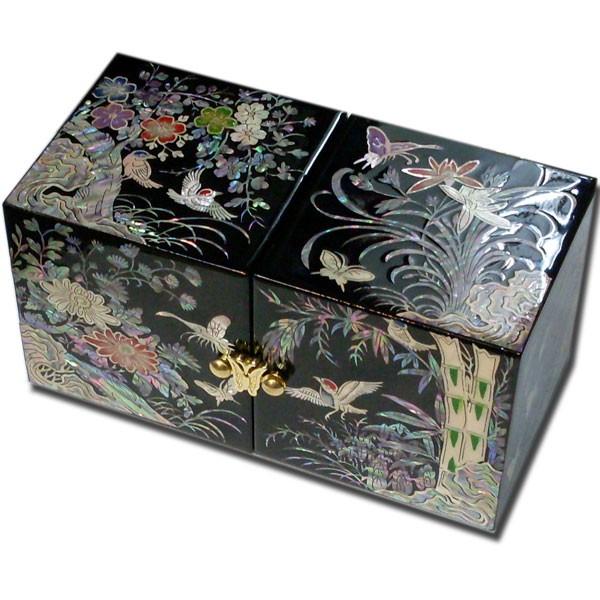 韓国の伝統を伝えるアンティーク漆器宝石箱