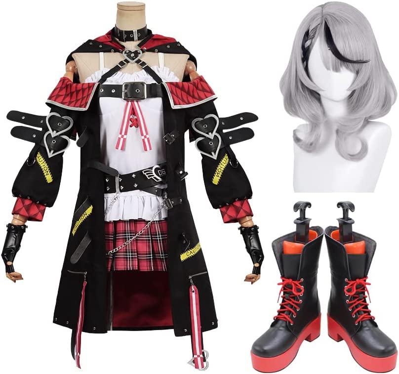 沙花叉クロヱ Sakamata コスプレ 衣装 ウィッグ 靴 追加可能 バーチャルYouTuber 変装 クリスマス イベント パーティ コスチューム変装