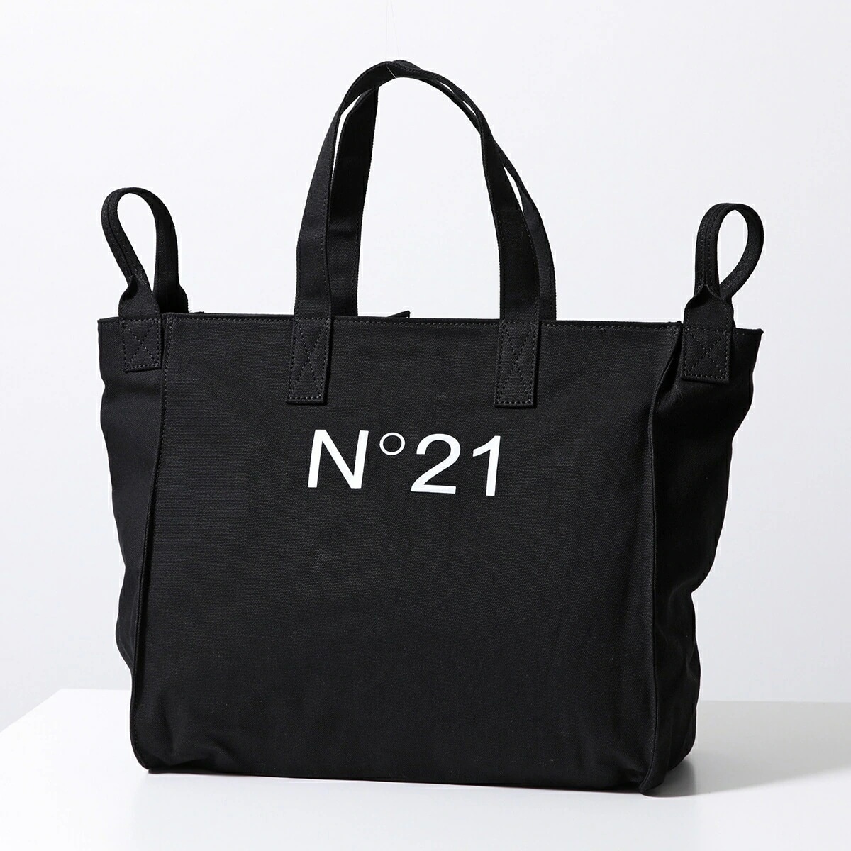 N21 KIDS ヌメロヴェントゥーノ キッズ トートバッグ N21926 N0352 レディース ガールズ コットンキャンバス ロゴ ハンドバッグ 鞄 0N900