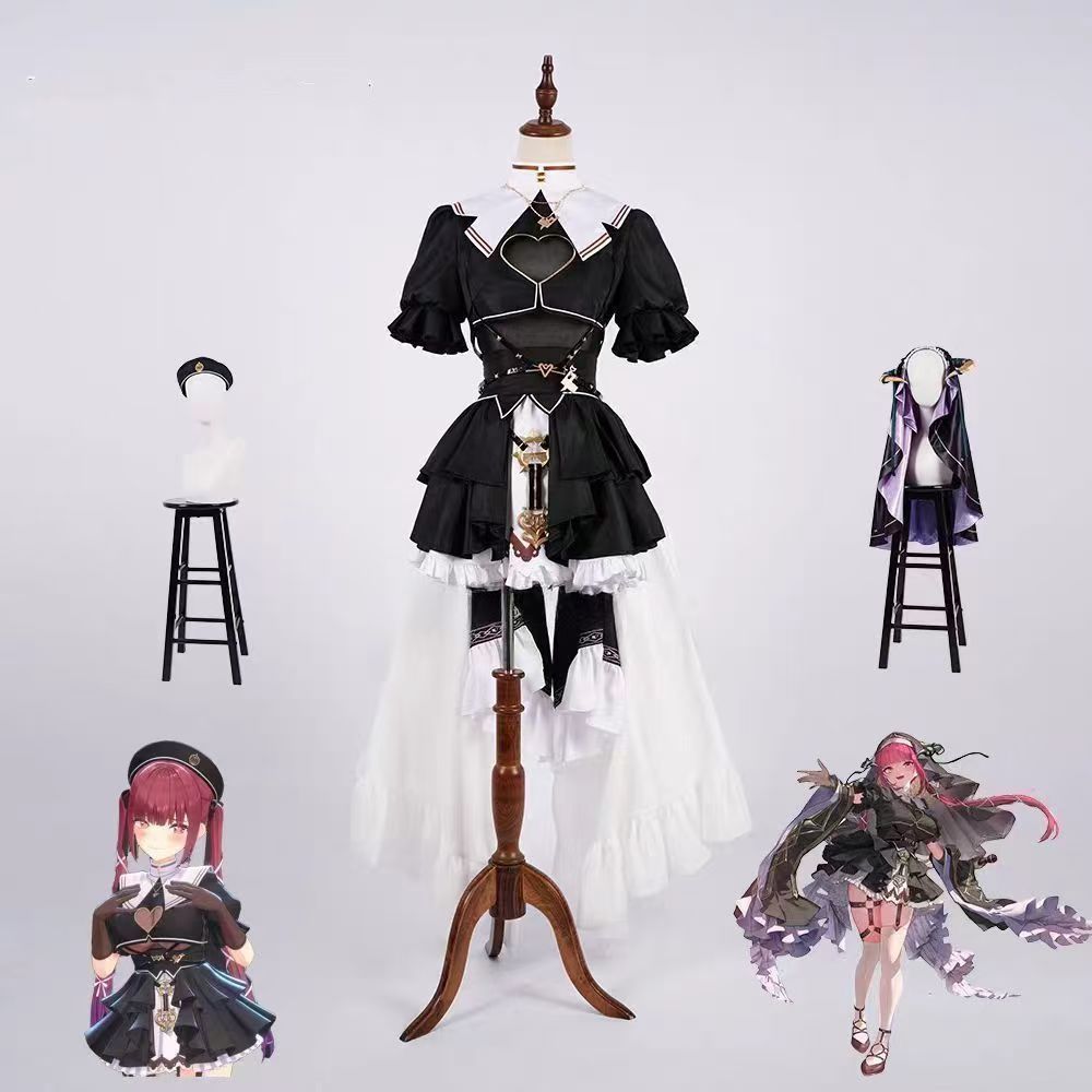 セット 宝鐘マリンライブシスターコス服フルセット二次元衣装