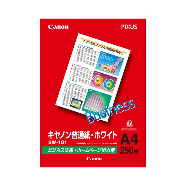 （まとめ） キヤノン Canon純正プリンタ用紙 普通紙・ホワイト SW-101A4 250枚入 (×10セット)