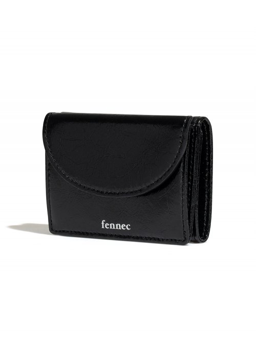 【FENNEC】 CRINKLE HALFMOON MINI WALLET - BLACK 財布 正規品