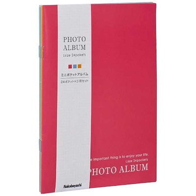 他サイト： ナカバヤシ　ミニポケットアルバム L判2段 3冊セット(カラフル)　ア-PAL-101-3Pの商品画像