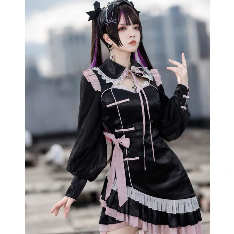 シックスナイツローズ チャイナドレス 女の子 ロリータ 改良チャイナドレス 未知の星【当店は購入代行です】