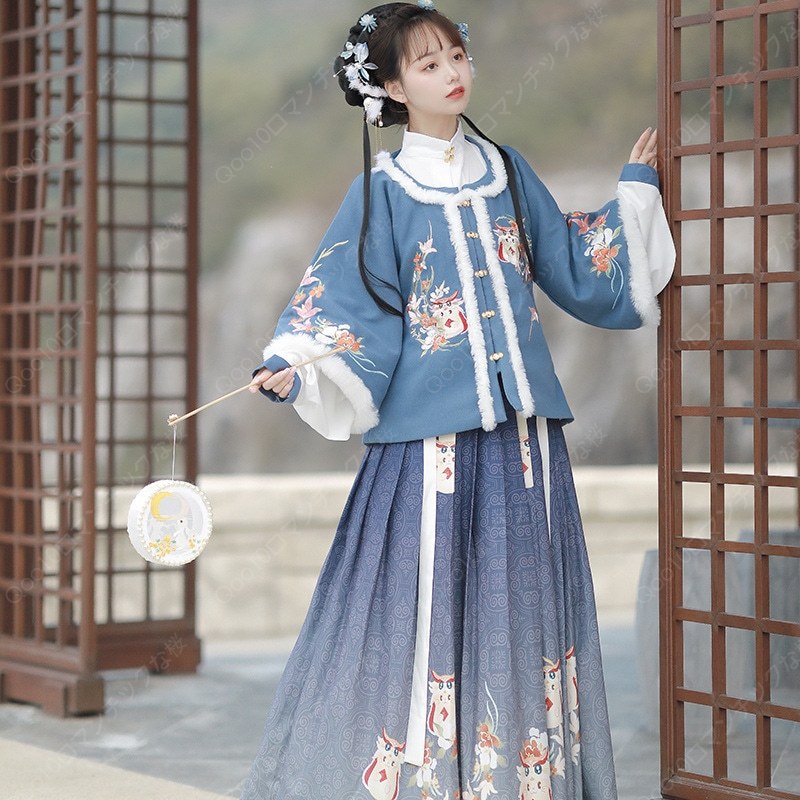 【最安値挑戦】【本日限定】新年漢服女性秋冬明製立ち襟厚みのあるベルベット半そでショートジャケットアンティークスーツ-32 7,263円