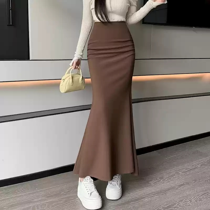 スカート ロングスカート タイトスカート マーメイドスカート ロング マキシ丈 Aライン マーメイド 伸縮性 ポリエステル きれいめ 大人 おしゃれ 大人女子 エレガント 無地 春 秋 冬