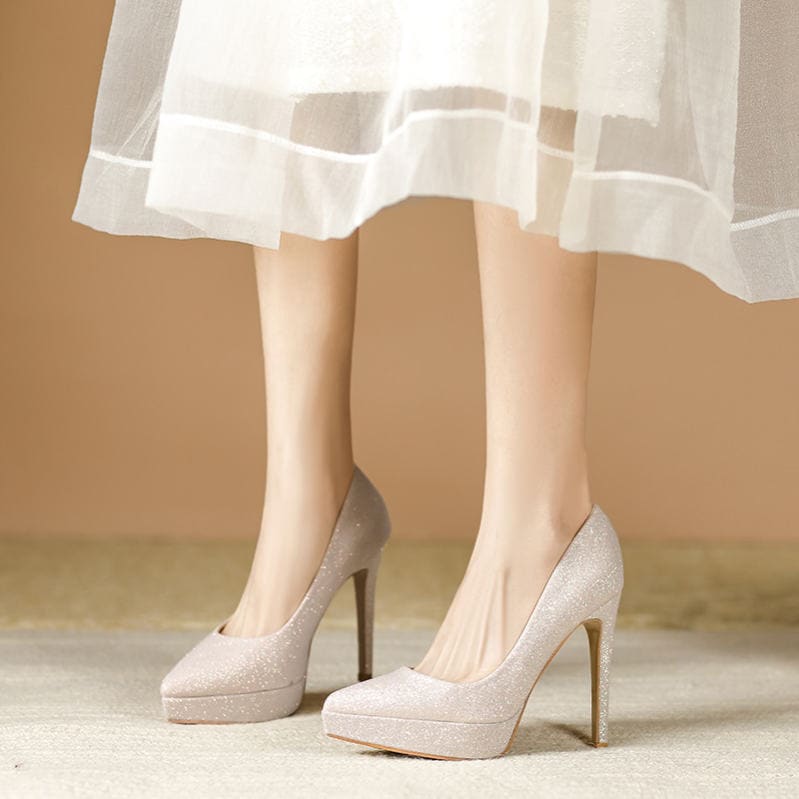 1000円OFFクーポン レディース パンプス ストーム ハイヒール ポインテッドトゥ キラキラ ピンヒール 美脚 12センチ 細ヒール オシャレ フォーマル シンプル パーティー 通勤 およばれ 結