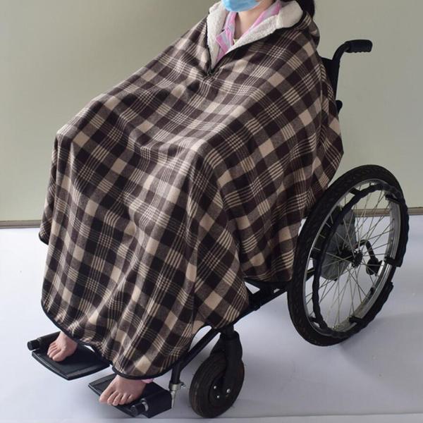 車いす ポンチョ 車椅子 レインポンチョ 毛布 柔らかい生地 二層生地 効果的 暖かい 防風 高品質 実用性 ふわふわ もこもこ