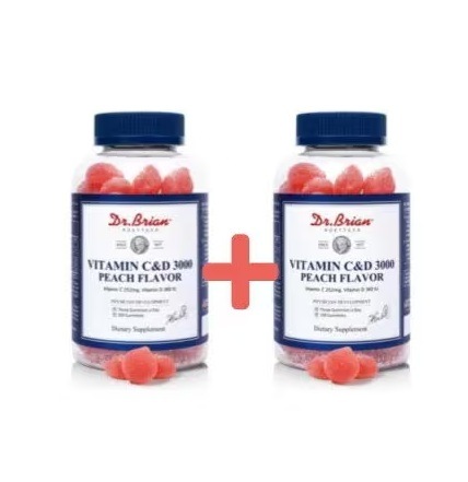 【2ヶ月分セット】Dr.Brian ビタミンC＆D サプリメント 100粒×2本 5,003円