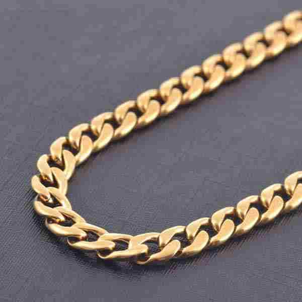 7.5mm ゴールド 喜平 ステンレス チェーン ネックレス サージカルステンレス316L メンズ レディース チョーカー 金色 金メッキ 定番 プレゼント 男性 女性 stc00ss02g7xx