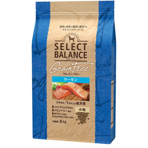 グレインフリー アダルト サーモン 小粒 1才以上の成犬用 ドライ 6kg