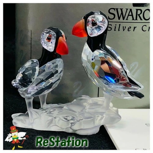 【中古】SWAROVSKI (スワロフスキー) フィギュア #261643ツノメドリPufffins置物クリスタルフィギリン
