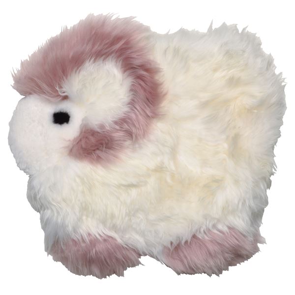 天然ムートン シートクッション/座布団 約3240cm ピンク 羊毛皮100％ 吸水性 放湿性 燃えにくい ひつじクッション