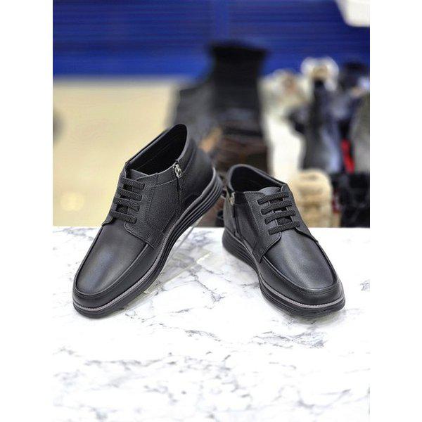 男性4cmビジネスセミ軽量起毛ジッパーアンクルブーツ3MR591