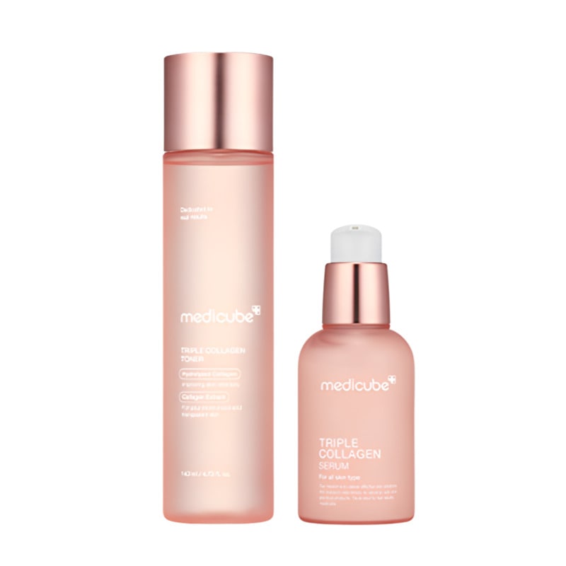 【リニューアル】コラーゲン2種セット,トリプルコラーゲン4.0 (トナー140ml・セラム55ml)