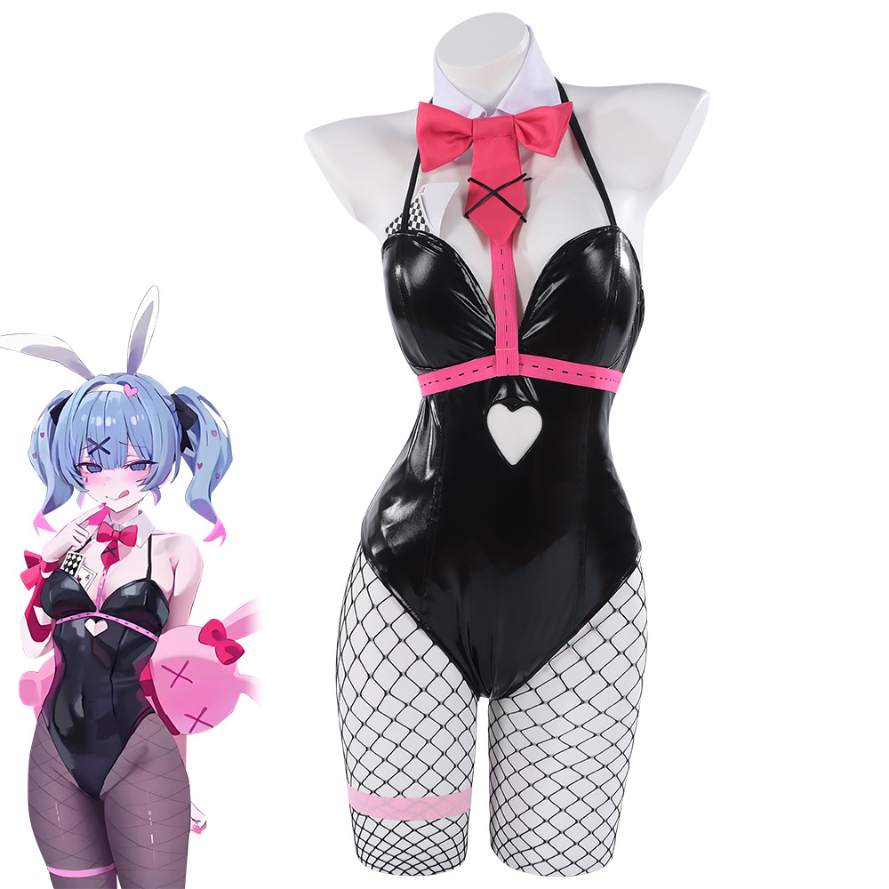 Hatin Cosコスチュームラビットホールハツーンミクラビットガールフルセットのコスプレ衣類