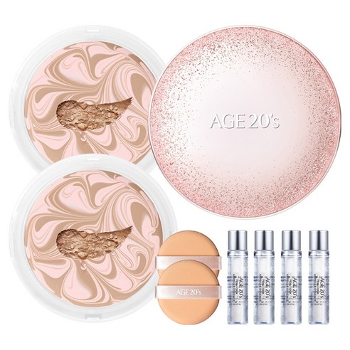 エッセンスカバー ファクト スパークルケース + 詰め替え 12.5g x 2p + アンプル 10ml x 4p, ピンクベージュ21号, 1個