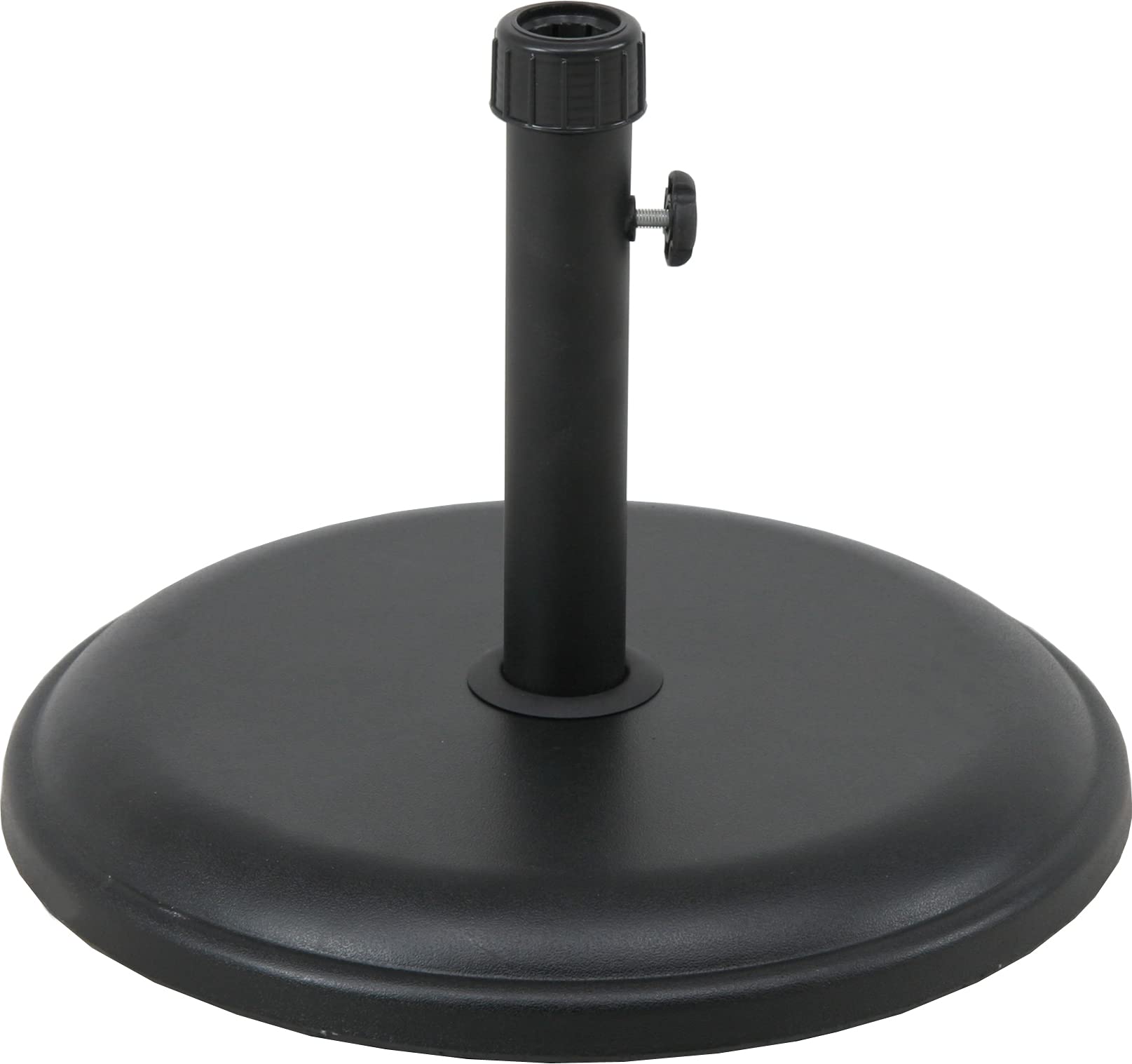 即日発送 不二貿易 パラソルベース 15kg 幅45×奥行45×高さ33 ブラック ガーデン パラソルスタンド ボルト固定 75817