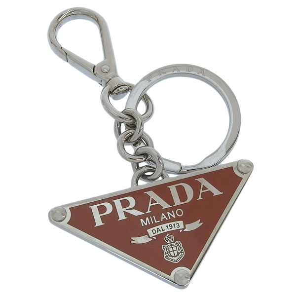 プラダ キーリング キーホルダー バッグチャーム レディース アウトレット オレンジ 2PS057 ACCIAIO+SMALT PAPAYA PRADA