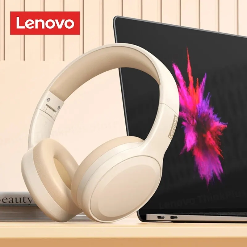 Lenovo TH30 ワイヤレスヘッドフォン Bluetooth 5.3 イヤホン 折りたたみ式 ゲーミングヘッドセット スポーツヘッドフォン マイク付き 音楽イヤホン 250mAh