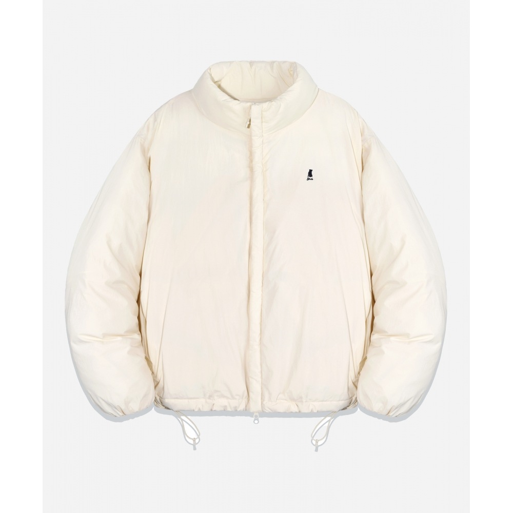 エール007ポケットショートパファージャケットアイボリー
