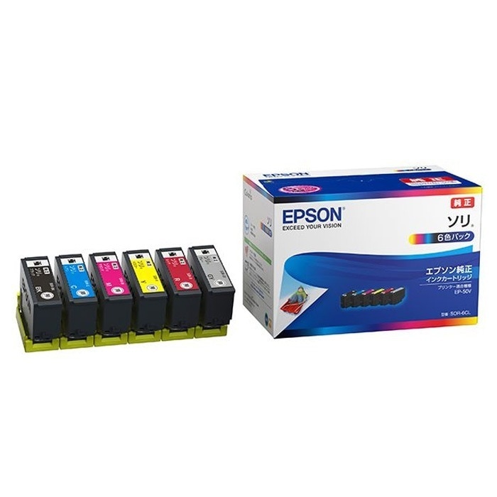 純正 インクカートリッジ ソリ 6色パック SOR-6CL