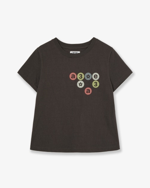 【AEAE】 COLOR DOT LOGO TEE [DARK BROWN] 正規品