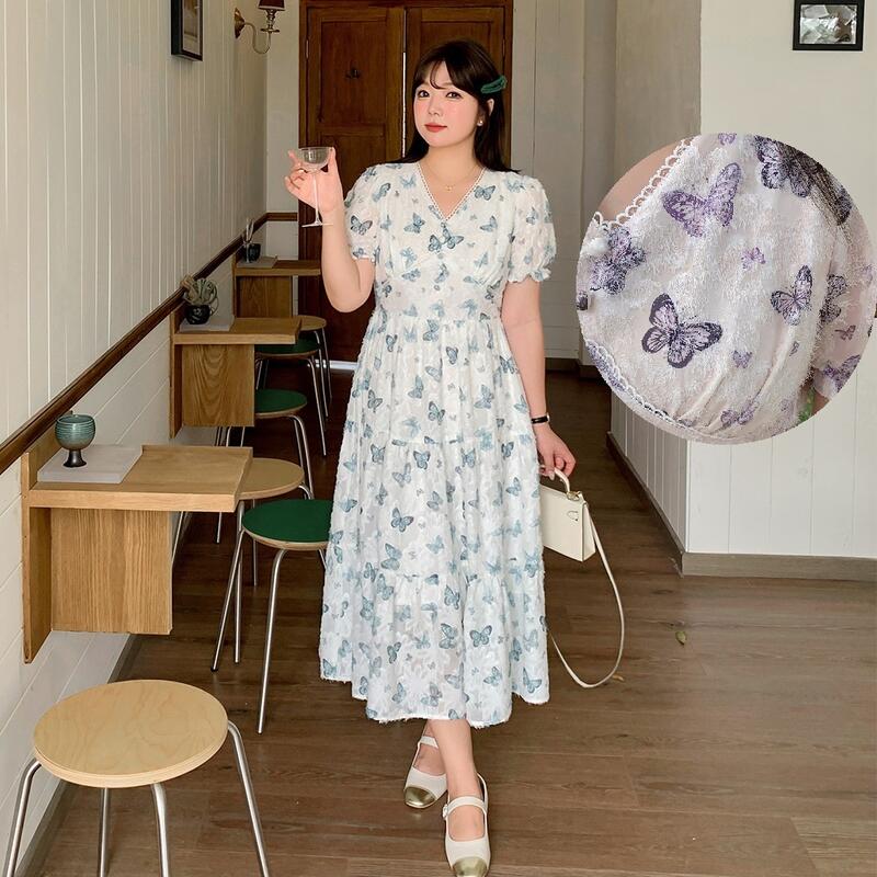 2L5L2色2タイプパープル ブルー 膝丈 ロング丈 大きいサイズ ワンピース ワンピ クラシカル ロリータ ゴスロリ レトロ コスプレ アイドル 衣装ぽっちゃりさんのウエストゴム入り 可愛