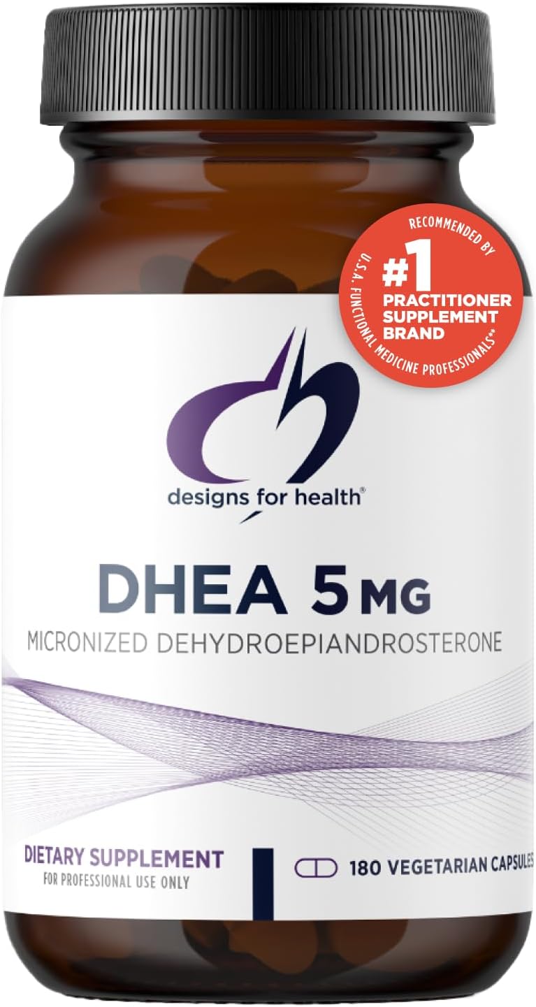 Designs for Health DHEデヒドロエピアンドロステロン 5mg Supplement for Men + Women 180 Capsules