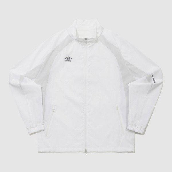 ウインドブレーカー CQK UQ223SJK52-WHT ダブルカット スタンドネック ウインドブレーカージャケット / WHITE