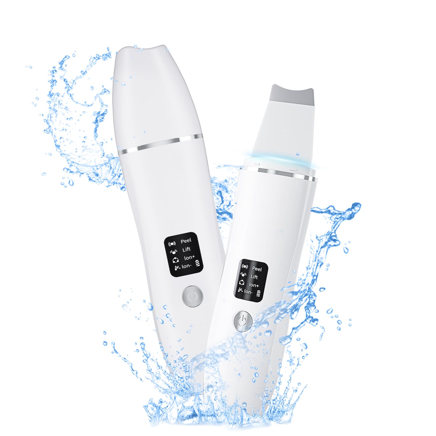 ウォーターピーリング コードレス LED液晶ディスプレイ 軽量 超音波ピーリング 小型 コンパクト 10min自動電源オフ USB充電モデル 超音波振動 ワンボタン簡単操作 男女兼用 持ち運び便利 旅